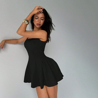 Off-Shoulder A-Line Mini Dress