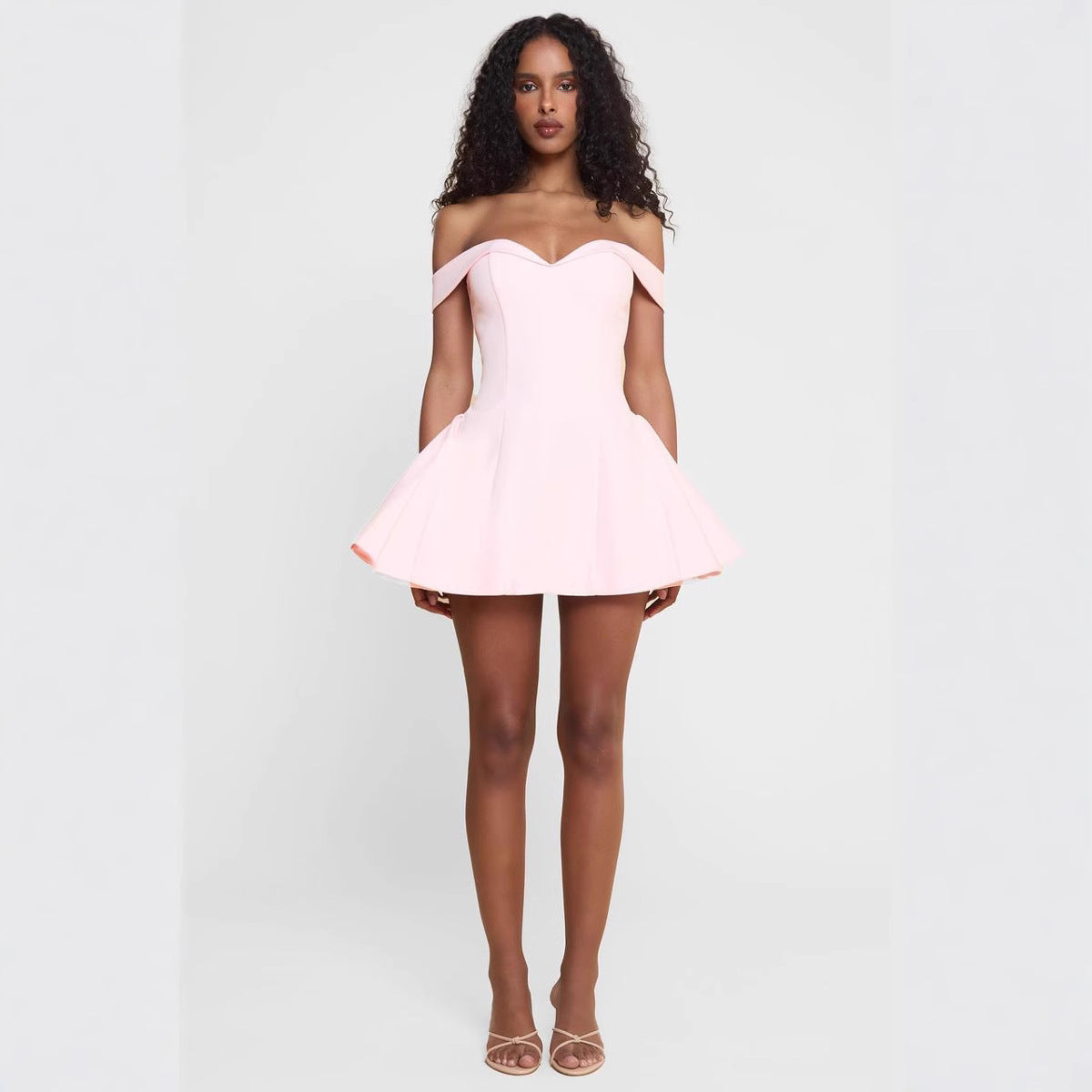 Off-Shoulder Sweetheart Mini Dress
