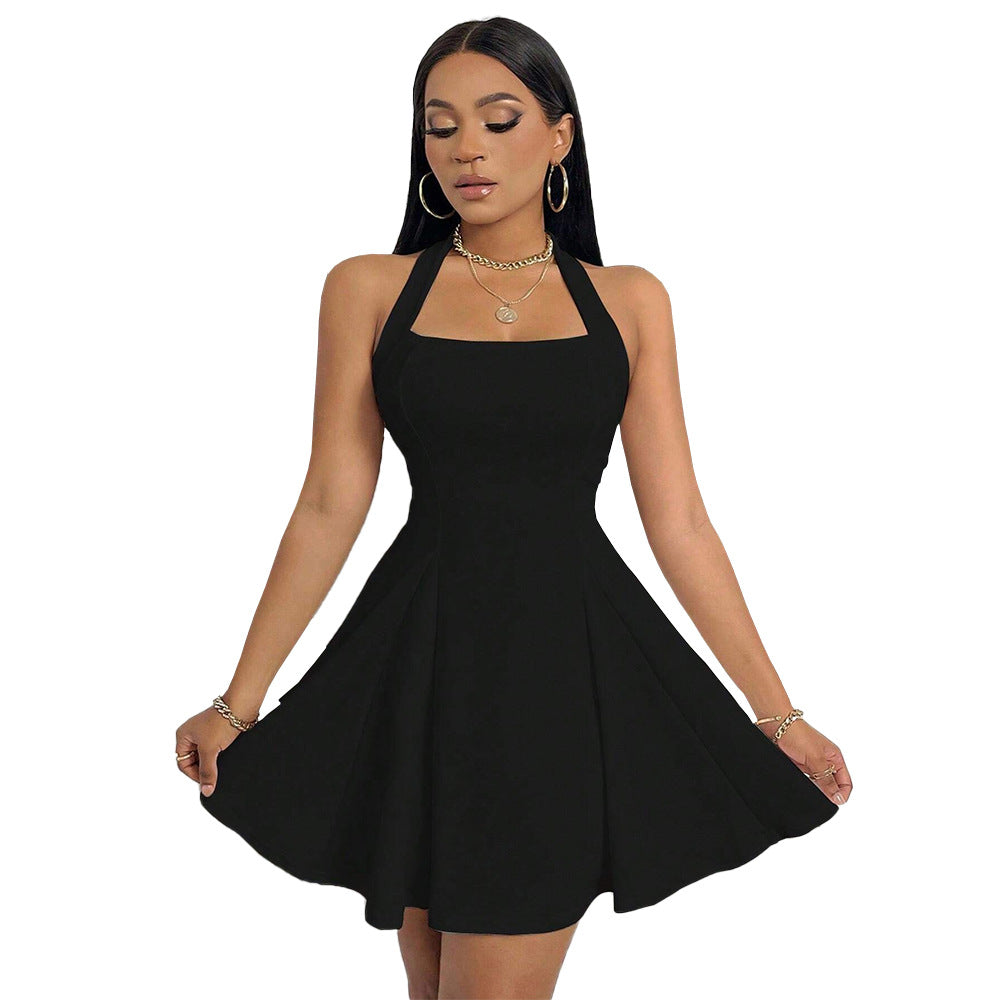 Halter Square Neck Mini Dress