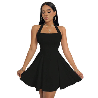 Halter Square Neck Mini Dress