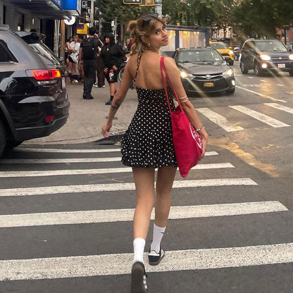 Halter Polka Dot Mini Dress