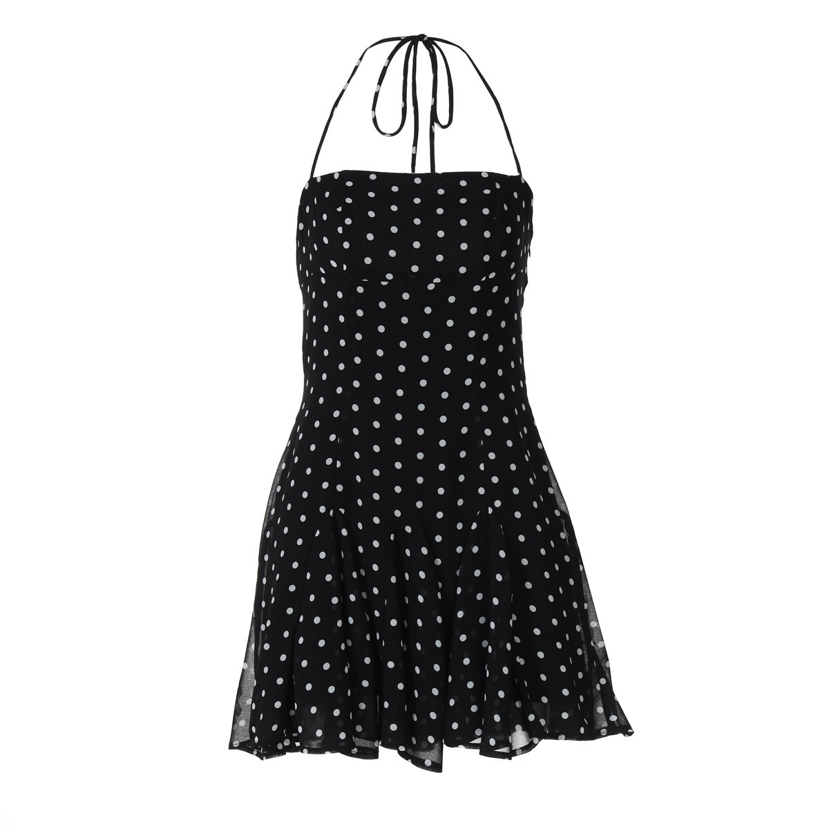 Halter Polka Dot Mini Dress